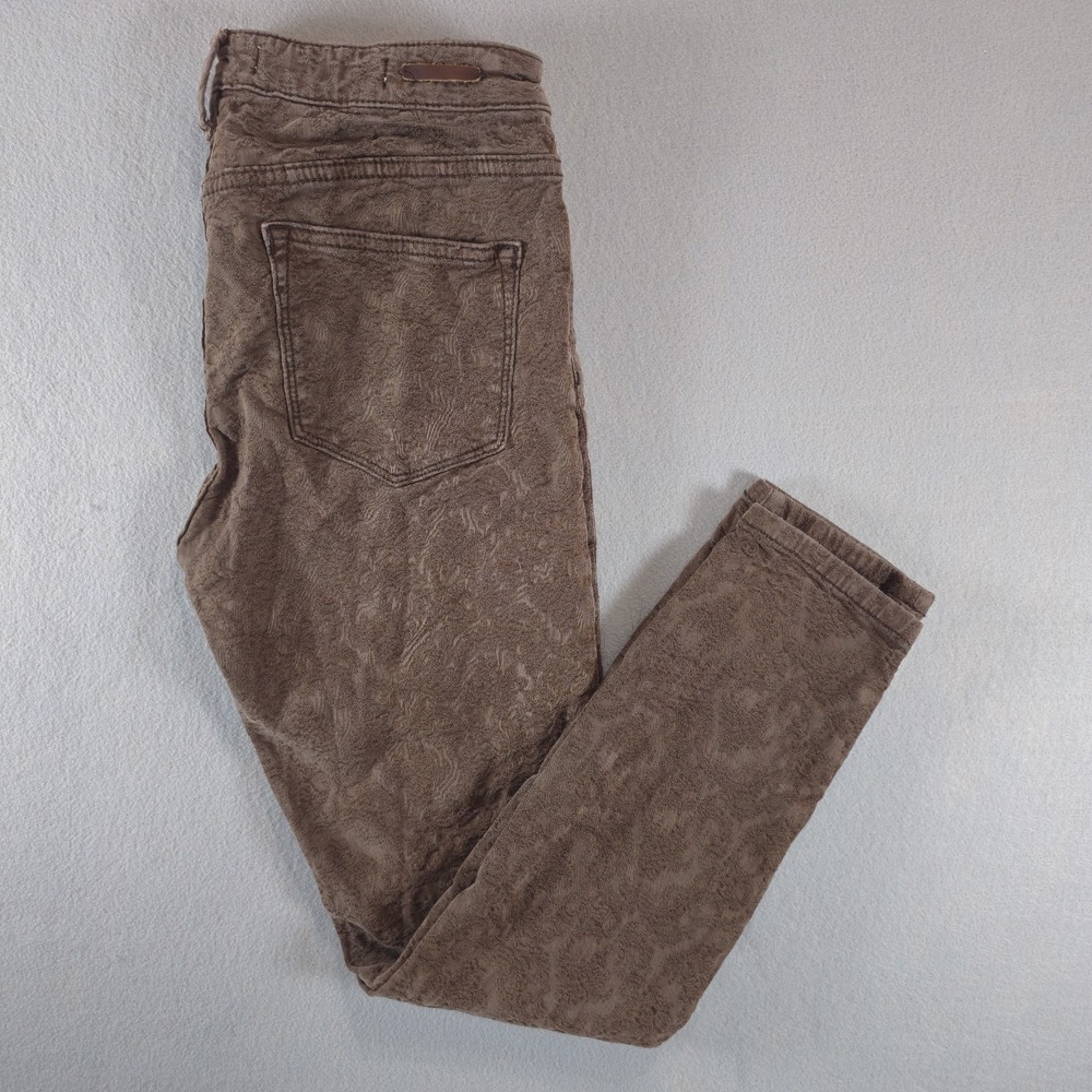 Pilcro and the Letterpress Serif Womens 29 Brown Floral Textured Skinny Jeans